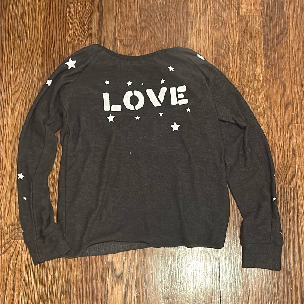 Chaser Girls Long Sleeve Love Shirt With Stars Size 10